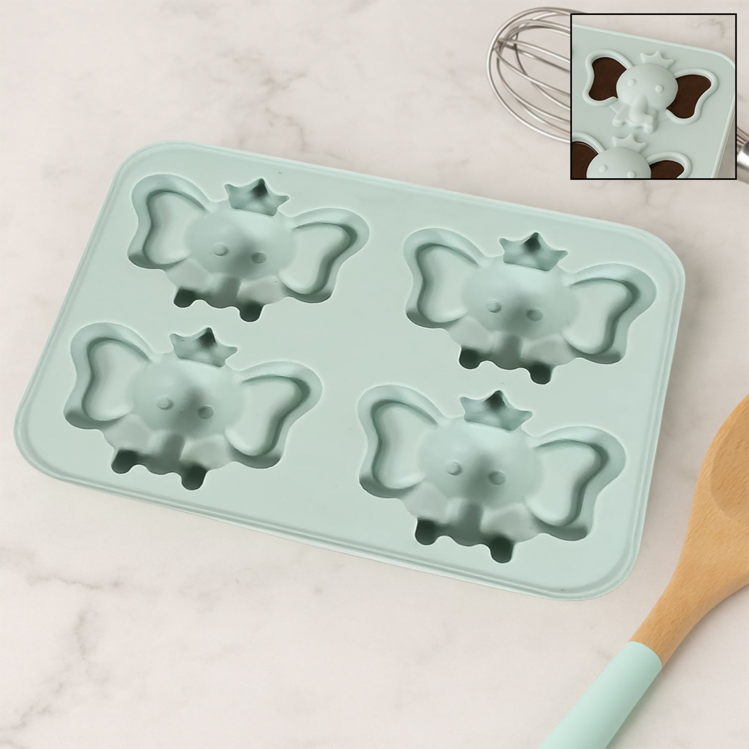 Silicone Cartoon Shape 4 Grid Ice Cube Tray Ice Cube Molds Trays Small Cubes Tray For Fridge, Flexible Silicon Ice Tray (1 pc) Silicone Cartoon Shape 4 Grid Ice Cube Tray Ice Cube Molds Trays Small Cubes Tray For Fridge, Flexible Silicon Ice Tray (1 pc)